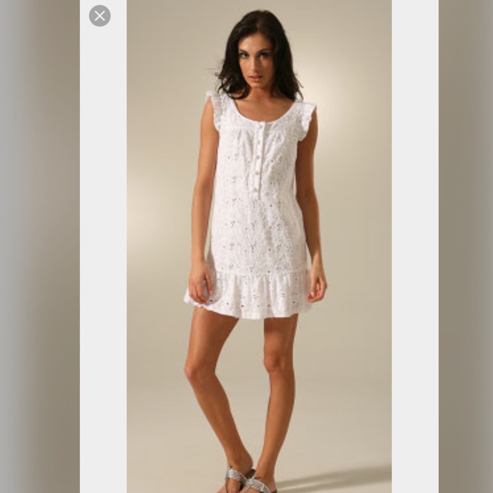 Juicy Couture White Eyelet Mini Dress
